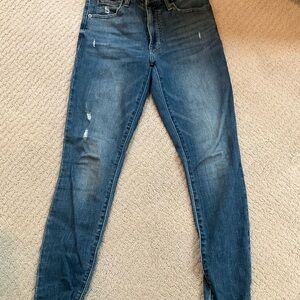 Lucky Brand fringe hem skinny jeans